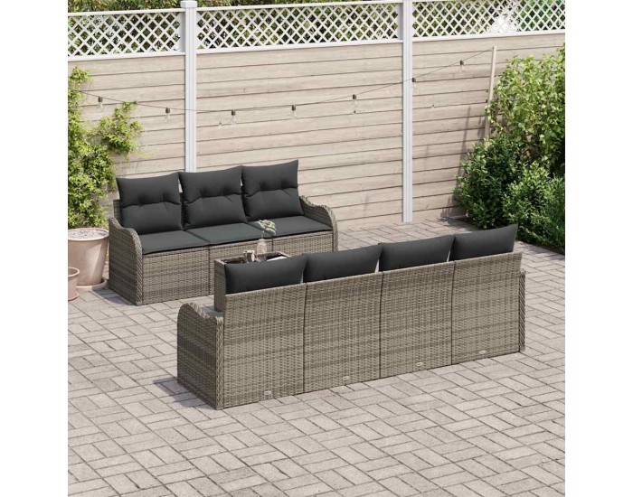 Sonata H Градински Софа Комплект с възглавница 8 pcs Сив 55 x 55 x 37 см