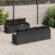 Sonata H Градински Софа Комплект 8 pcs Черно 55 x 55 x 37 см