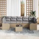 Sonata H Градински Софа Комплект 8 pcs Бежово и сиво 55 x 55 x 37 см