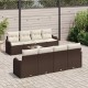 Sonata H Градински Софа Комплект 9 pcs Кафяв и Кремав 55 x 55 x 37 см