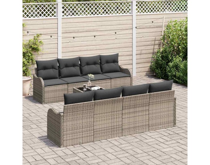 Sonata H Градински Софа Комплект с възглавница 9 pcs Сив 55 x 55 x 37 см