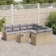Sonata H Градински Софа Комплект 9 pcs Бежово и сиво 55 x 55 x 37 см
