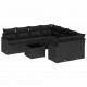 Sonata H Градински Софа Комплект 9 pcs Черно 55 x 55 x 37 см