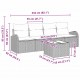 Sonata H Градински Софа Комплект с възглавница 5 pcs Сив 55 x 55 x 37 см