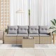 Sonata H Градински Софа Комплект 5 pcs Бежово и сиво 55 x 55 x 37 см