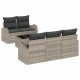 Sonata H Градински Софа Комплект 6 pcs Светло сиво и тъмно сиво
