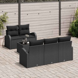 Sonata H Градински Софа Комплект 6 pcs Черно 55 x 55 x 37 см - Canapele și bănci de grădină