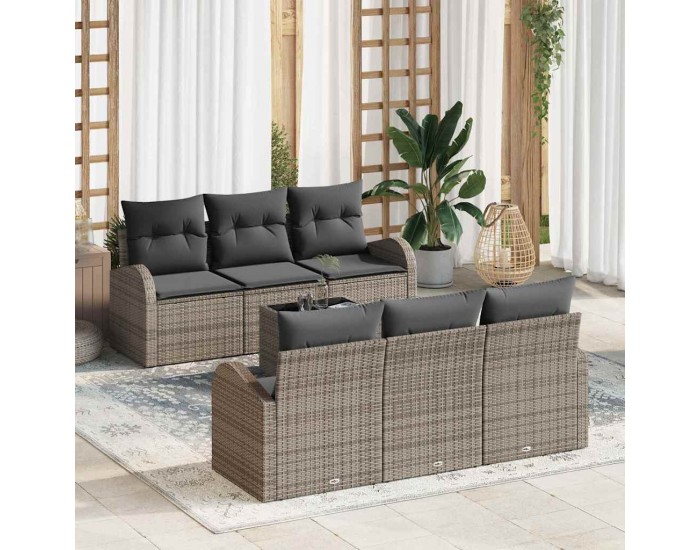Sonata H Градински Софа Комплект с възглавница 7 pcs Сив 55 x 55 x 37 см