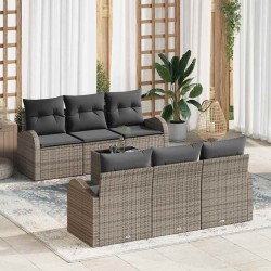 Sonata H Градински Софа Комплект с възглавница 7 pcs Сив 55 x 55 x 37 см - Canapele și bănci de grădină