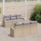 Sonata H Градински Софа Комплект 7 pcs Бежово и сиво 55 x 55 x 37 см