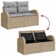 Sonata H Градински Софа Комплект 7 pcs Бежово и сиво 55 x 55 x 37 см