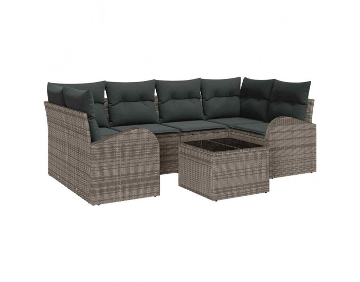 Sonata H Градински Софа Комплект с възглавница 7 pcs Сив 55 x 55 x 37 см