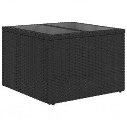 Sonata H Градински Софа Комплект 8 pcs Черен и кремав 55 x 55 x 37 см - Canapele și bănci de grădină