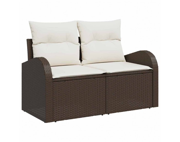 Sonata H Градински Софа Комплект 8 pcs Кафяв, Кремав 55 x 55 x 37 см