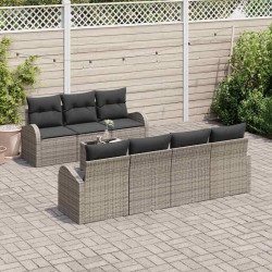 Sonata H Градински Софа Комплект с възглавница 8 pcs Сив 55 x 55 x 37 см - Canapele și bănci de grădină