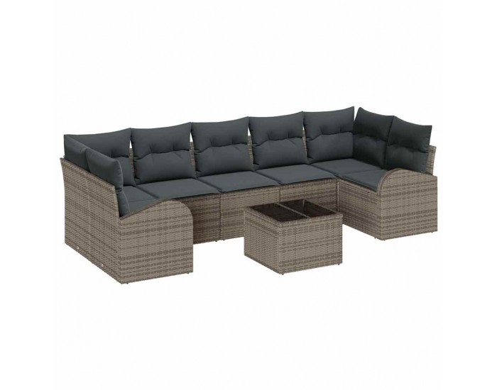 Sonata H Градински Софа Комплект с възглавница 8 pcs Сив 55 x 55 x 37 см