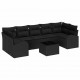 Sonata H Градински Софа Комплект 8 pcs Черно 55 x 55 x 37 см
