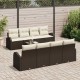Sonata H Градински Софа Комплект 9 pcs Кафяв и Кремав 55 x 55 x 37 см