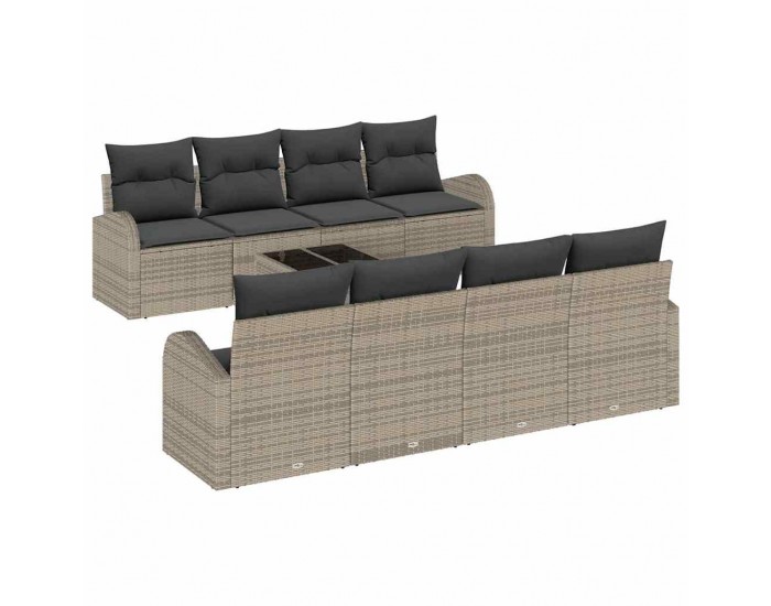 Sonata H Градински Софа Комплект с възглавница 9 pcs Сив 55 x 55 x 37 см