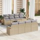 Sonata H Градински Софа Комплект 9 pcs Бежово и сиво 55 x 55 x 37 см