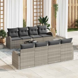 Sonata H Градински Софа Комплект 9 pcs Светло сиво и тъмно сиво - Canapele și bănci de grădină
