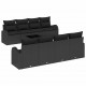 Sonata H Градински Софа Комплект 9 pcs Черно 55 x 55 x 37 см