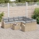 Sonata H Градински Софа Комплект 9 pcs Бежово и сиво 55 x 55 x 37 см