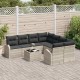 Sonata H Градински Софа Комплект 9 pcs Светло сиво и тъмно сиво