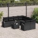 Sonata H Градински Софа Комплект 9 pcs Черно 55 x 55 x 37 см