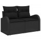 Sonata H Градински Софа Комплект 10 pcs Черно Полиратан, Покрит метал