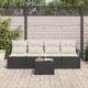 Sonata H Градински Софа Комплект 5 pcs Черен и кремав 55 x 55 x 37 см