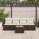 Sonata H Градински Софа Комплект 5 pcs Кафяв и Кремав 55 x 55 x 37 см