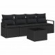 Sonata H Градински Софа Комплект 5 pcs Черно 55 x 55 x 37 см