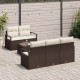 Sonata H Градински Софа Комплект 6 pcs Кафяв и Кремав 55 x 55 x 37 см