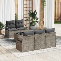 Sonata H Градински Софа Комплект с възглавница 6 pcs Сив 55 x 55 x 37 см - Canapele și bănci de grădină
