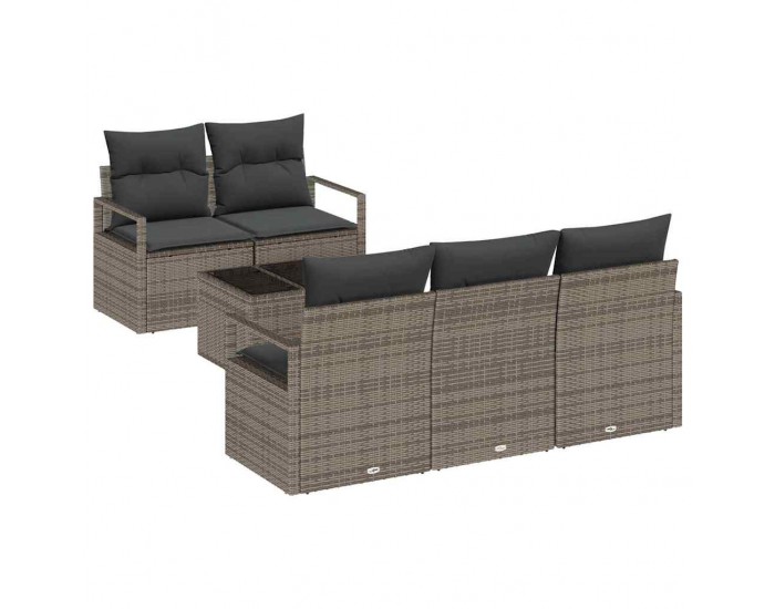 Sonata H Градински Софа Комплект с възглавница 6 pcs Сив 55 x 55 x 37 см