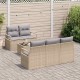 Sonata H Градински Софа Комплект 6 pcs Бежово и сиво 55 x 55 x 37 см