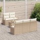 Sonata H Градински Софа Комплект 6 pcs Бежов и кремав 55 x 55 x 37 см