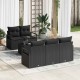 Sonata H Градински Софа Комплект 6 pcs Черно 55 x 55 x 37 см