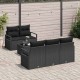 Sonata H Градински Софа Комплект 6 pcs Черно 55 x 55 x 37 см