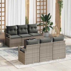 Sonata H Градински Софа Комплект с възглавница 7 pcs Сив 55 x 55 x 37 см - Canapele și bănci de grădină