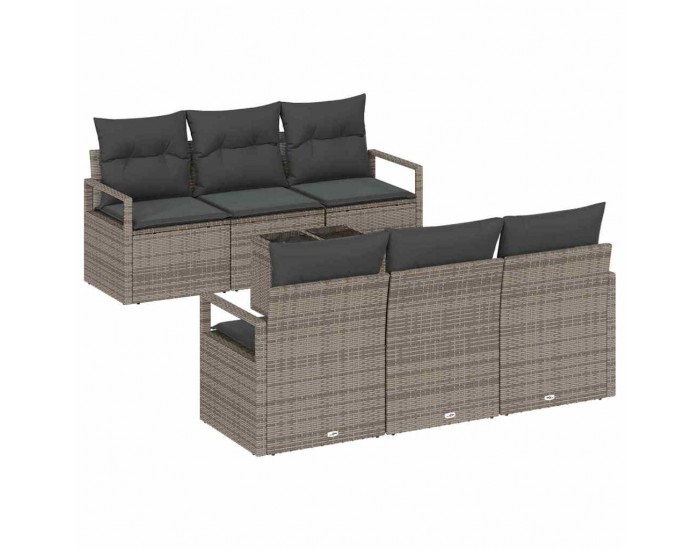 Sonata H Градински Софа Комплект с възглавница 7 pcs Сив 55 x 55 x 37 см