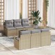 Sonata H Градински Софа Комплект 7 pcs Бежово и сиво 55 x 55 x 37 см