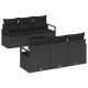 Sonata H Градински Софа Комплект 7 pcs Черно 55 x 55 x 37 см