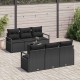 Sonata H Градински Софа Комплект 7 pcs Черно 55 x 55 x 37 см