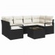 Sonata H Градински Софа Комплект 7 pcs Черен и кремав 55 x 55 x 37 см
