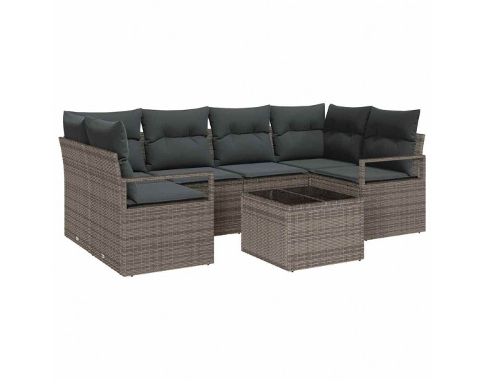 Sonata H Градински Софа Комплект с възглавница 7 pcs Сив 55 x 55 x 37 см