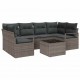 Sonata H Градински Софа Комплект с възглавница 7 pcs Сив 55 x 55 x 37 см