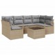 Sonata H Градински Софа Комплект 7 pcs Бежово и сиво 55 x 55 x 37 см