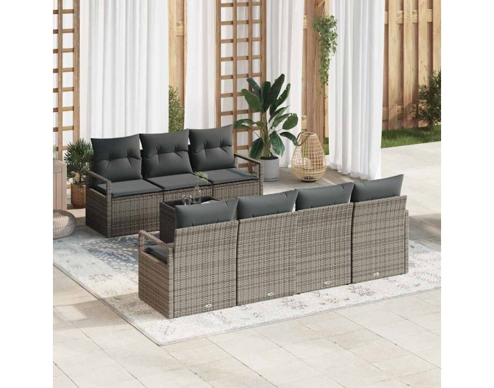 Sonata H Градински Софа Комплект с възглавница 8 pcs Сив 55 x 55 x 37 см